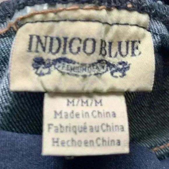 Indigo Blue  dark wash, skinny maternity jeans - Picture 4 of 5